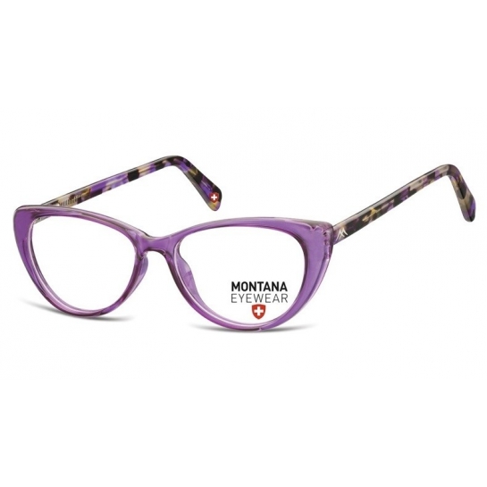 Okulary oprawki korekcyjne Kocie zerówki Montana MA57D jasno-purpurowe